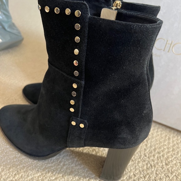 Jimmy Choo Harlow Suede Leather Boot 41.5 - Picture 10 of 15